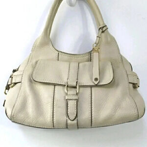 Cole Haan cream leather medium satchel